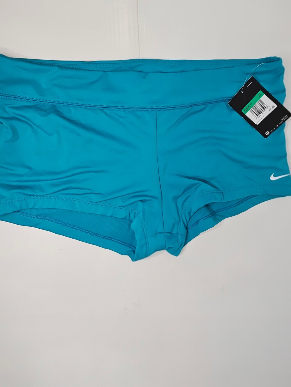 Nike Swim Womens Teal Blue Bikini Bottoms Boy Short Board Shorts Size XL NWT
